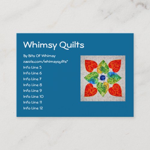 Whimsy Hearts Quilt - Block #1 Business Card Templates