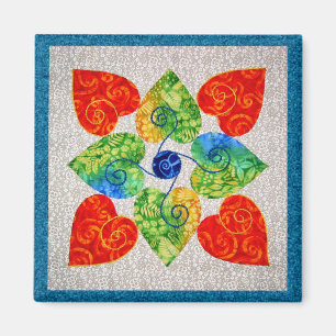 Whimsy Hearts Quilt - Block #1 Magnet