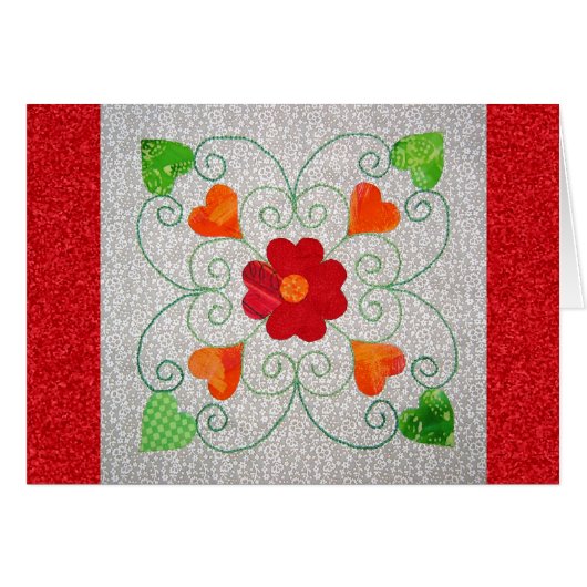 Whimsy Hearts Quilt - Block #2 Cards (Front Horizontal)