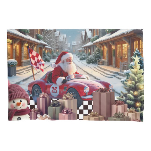 Whimsy Holiday Design Pillow Case (Front)