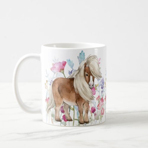 Whimsy in Bloom Miniature Horse Mug