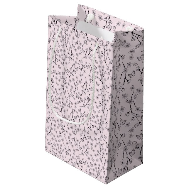 Whimsy in Bloom Small Gift Bag (Back Angled)