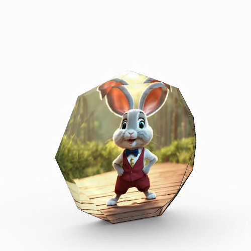 Whimsy in Motion 3D Animated Rabbit Photo Block