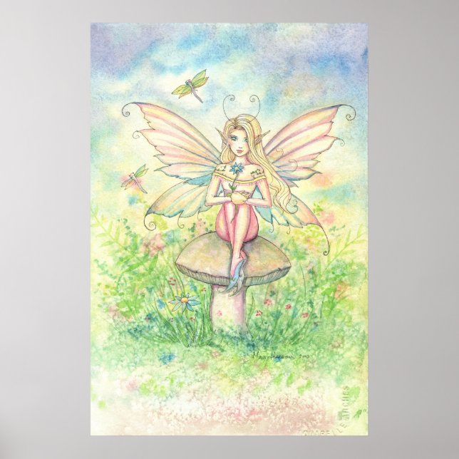 Whimsy In Pink Sweet Fairy Poster (Front)