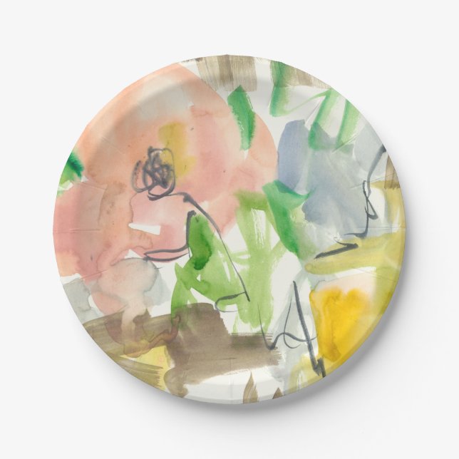 Whimsy in The Garden II Paper Plates (Front)