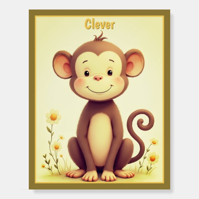 Whimsy Little Monkey Foam Board (Front)