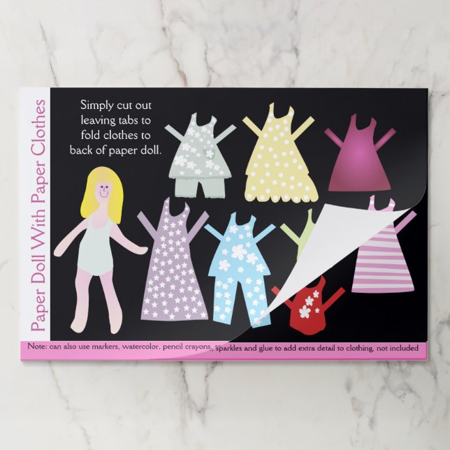 Whimsy Little Paper Doll Large Tearaway Paper Pad (Folded)