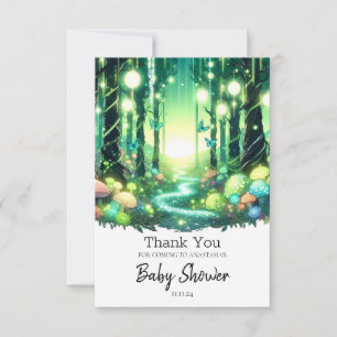 Whimsy Magical Enchanted Forest Baby Shower Thank You Card