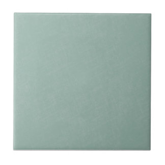 Whimsy Mint Blue Aqua Solid Color Linen Texture Ceramic Tile