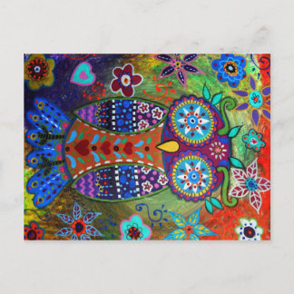 whimsy owl postcard