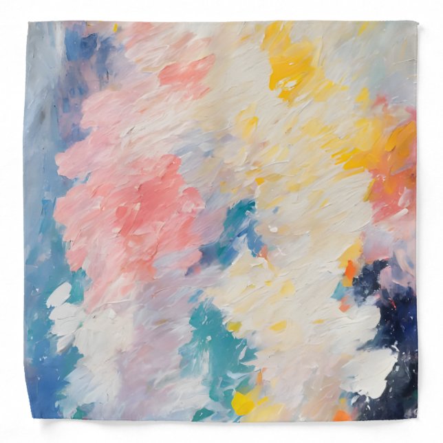 Whimsy Pastel Hues  Dream Pattern Bandana (Front)