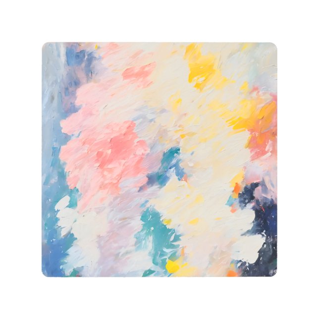 Whimsy Pastel Hues  Dream Pattern Metal Print (Front)