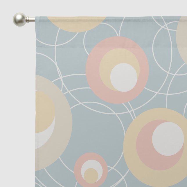 Whimsy Pastel Leopard Spots and Circles Retro Sheer Curtains (Pocket)