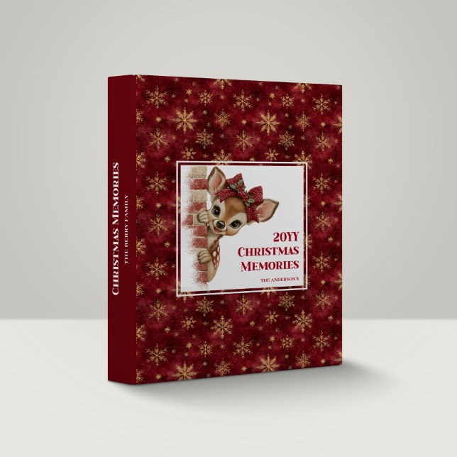 Whimsy Peeking Fawn Holiday Scrapbook Album 3 Ring Binder (Whimsy Peeking Fawn Holiday Scrapbook Album)