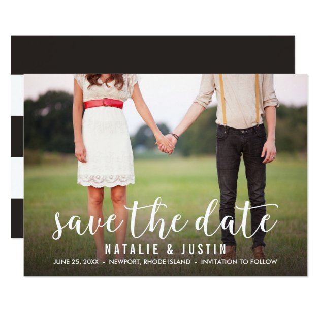 Whimsy Photo Save The Date Announcement