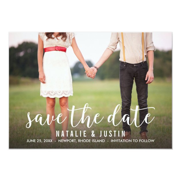 Whimsy Photo Save The Date Announcement