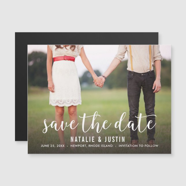 Whimsy Photo Save the Date Announcement (Front/Back)