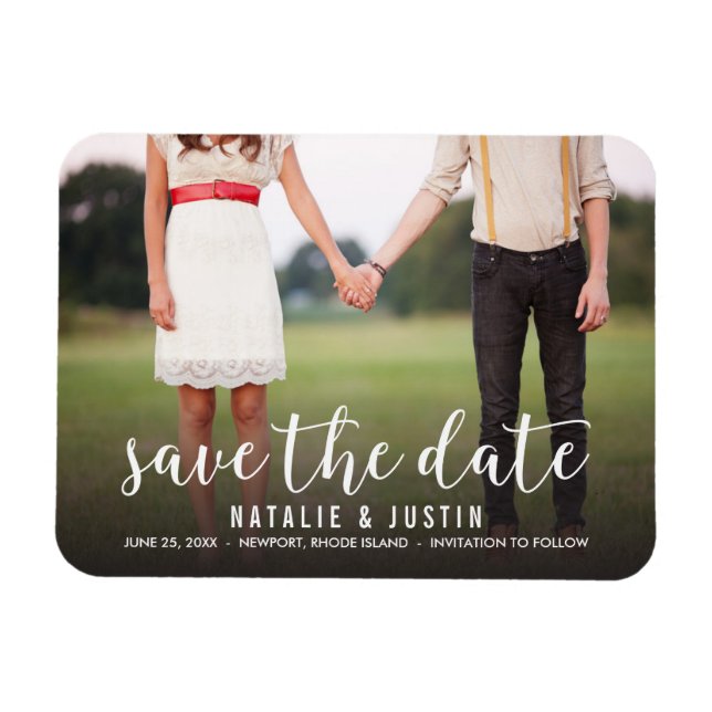 Whimsy Photo Save the Date Announcement Magnet (Horizontal)