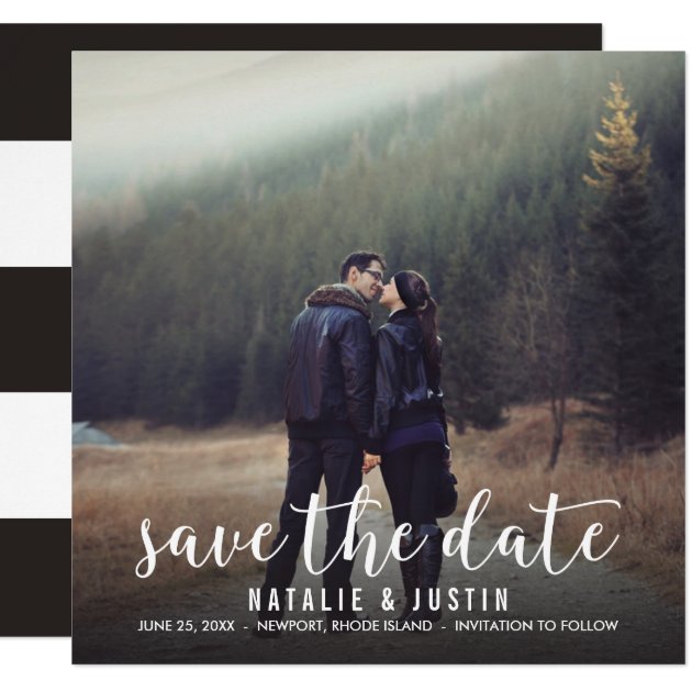 Whimsy Photo Save The Date Square Announcement