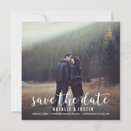 Whimsy Photo Save the Date Square Announcement