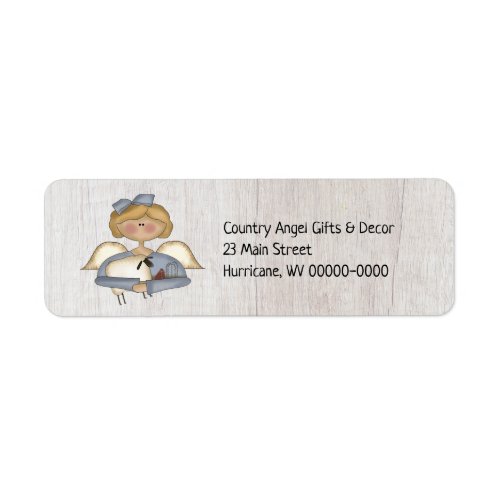 Whimsy Primitive Country Angel Return Address Label