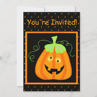 Whimsy Pumpkin Halloween Party Invitation