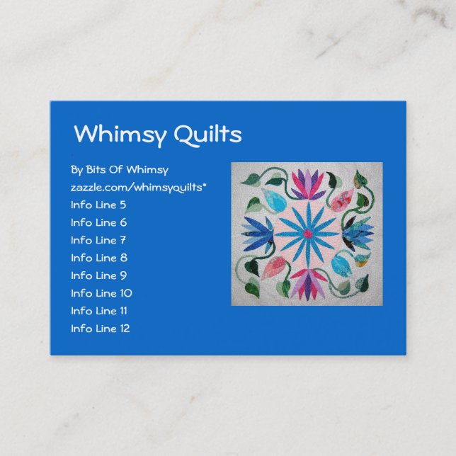 Whimsy Quilt Business Card (Front)
