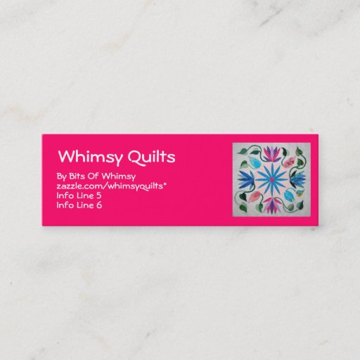 Customizable Whimsy Quilt Business Cards