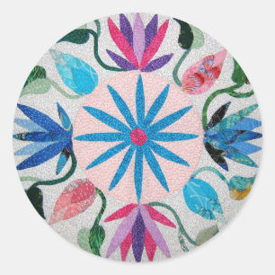 Whimsy Quilt Stickers! Classic Round Sticker