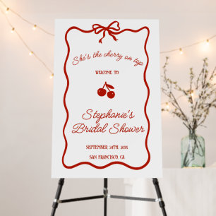 Whimsy Red She's the Cherry on Top Bridal Shower Foam Board