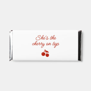 Whimsy Red She's the Cherry on Top Bridal Shower Hershey Bar Favors