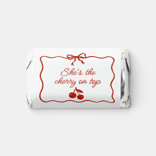 Whimsy Red She's the Cherry on Top Bridal Shower Hershey's Miniatures