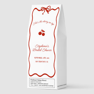 Whimsy Red She's the Cherry on Top Bridal Shower Roasted Coffee