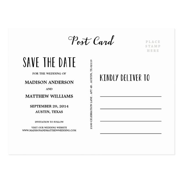 Whimsy | Save The Date Postcard