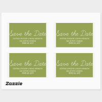 Whimsical Script Save The Date Classic Round Sticker, Zazzle