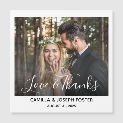 Whimsy Thank You Wedding Photo Magnet 