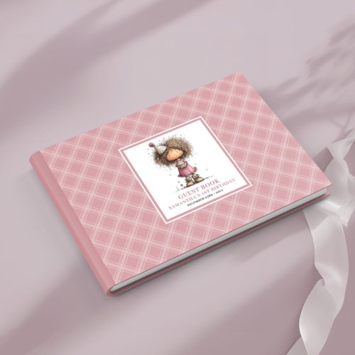 Whimsy toddler girl 1st birthday party guest book