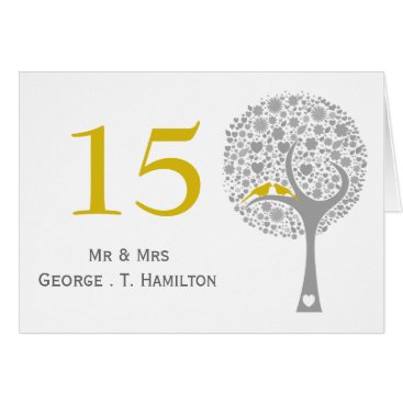 whimsy tree yellow lovebirds mod table numbers