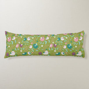 Whimsy Tweety Birds on Vines Body Pillow