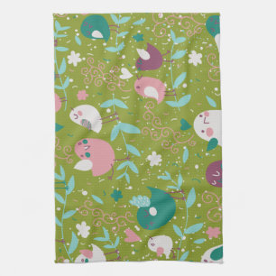 Whimsy Tweety Birds on Vines Towel
