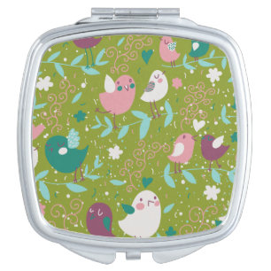 Whimsy Tweety Birds on Vines Vanity Mirror