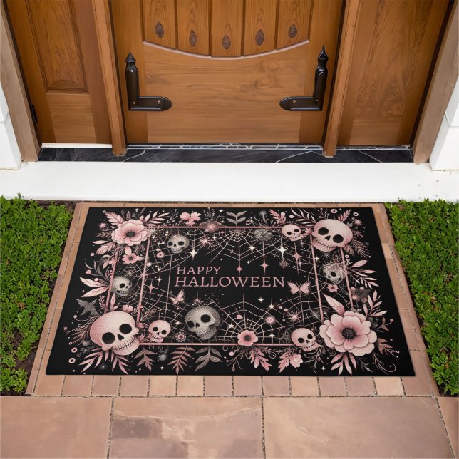 Whimsy & Webs: A Halloween Harmony Doormat (Outdoor)