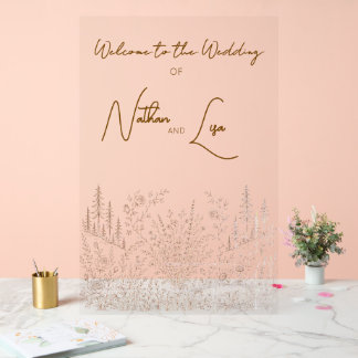 Whimsy Wedding Welcome Sign
