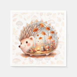 Whimsy Wilderness Critters - the Hedgehog - Napkins