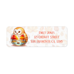 Whimsy Wilderness Critters - the Owl - Label