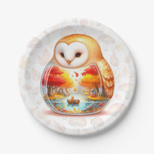 Whimsy Wilderness Critters - the Owl - Paper Plates