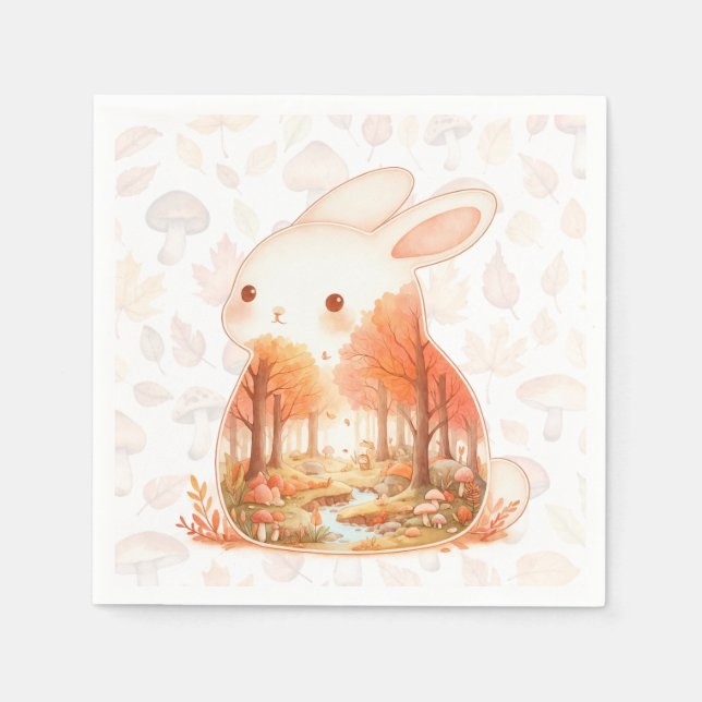 Whimsy Wilderness Critters - the Rabbit - Napkins (Front)