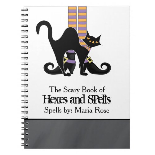 Whimsy Witch Shoes with Black Cat Notebook