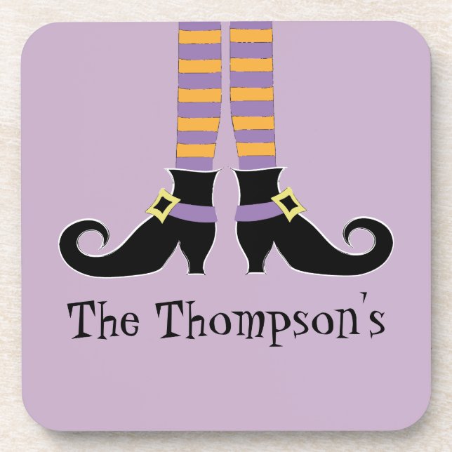 Whimsy Witch's Shoes  Beverage Coaster (Front)