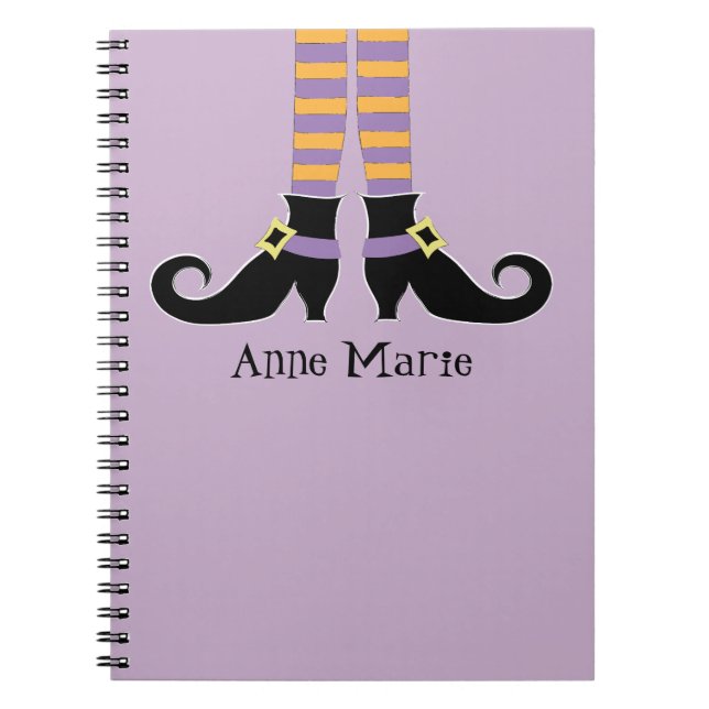 Whimsy Witch's Shoes  Notebook (Front)